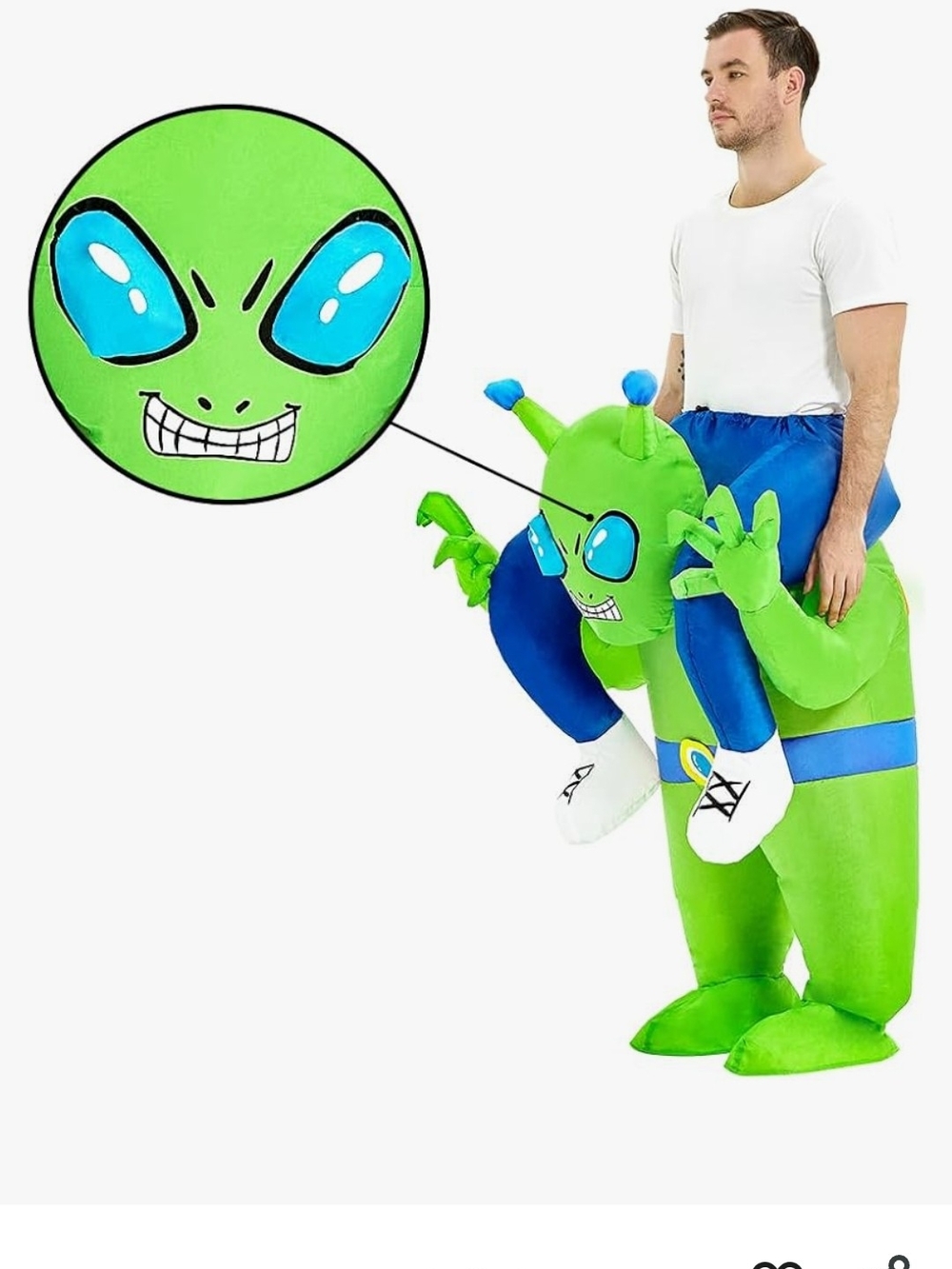 Green Alien Carry-Me Costume - Picture 3 of 12